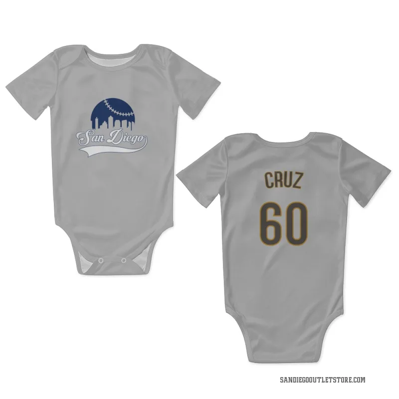 Omar Cruz  White/Brown San Diego Padres  Newborn & Infant Bodysuit