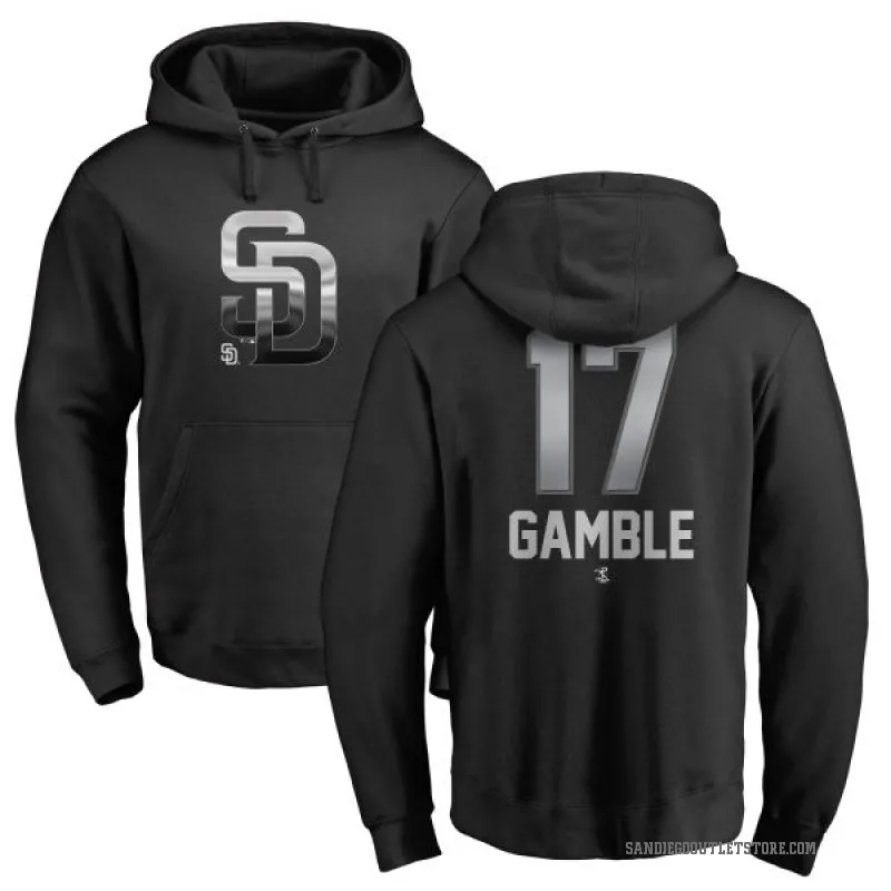 Oscar Gamble Youth Black San Diego Padres Branded Midnight Mascot Pullover Hoodie -