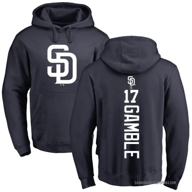 Oscar Gamble Youth Navy San Diego Padres Backer Pullover Hoodie