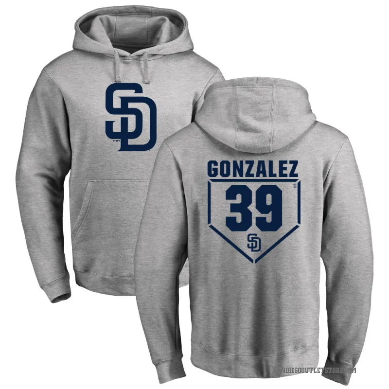 Oscar Gonzalez Men's Gray San Diego Padres Branded RBI Pullover Hoodie - Heathered