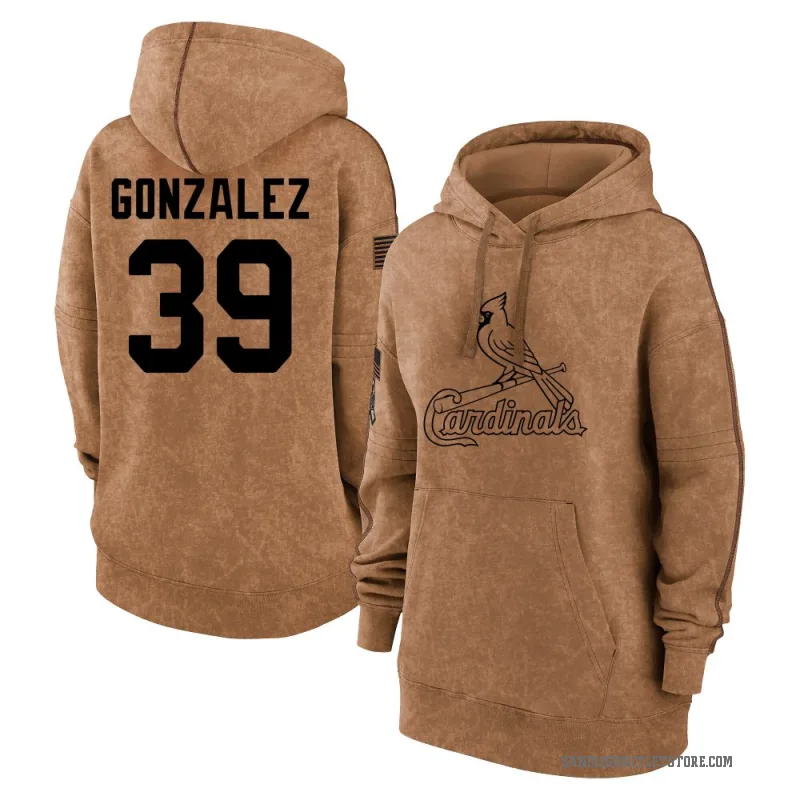 Oscar Gonzalez Women's Brown San Diego Padres 2023 Salute to Service Pullover Hoodie