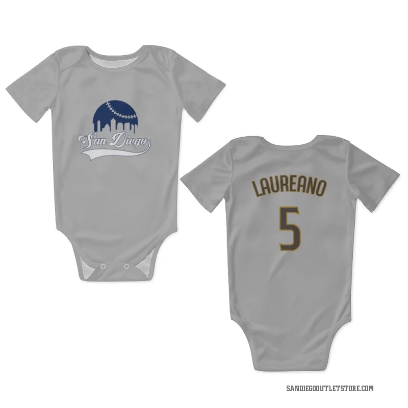 Ramon Laureano  White/Brown San Diego Padres  Newborn & Infant Bodysuit