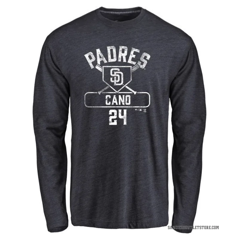 Robinson Cano Men's Navy San Diego Padres Base Runner Long Sleeve T-Shirt -