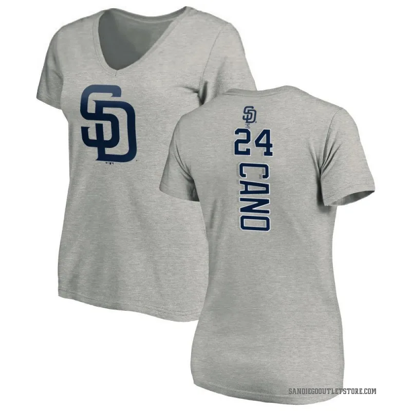 Robinson Cano Women's Ash San Diego Padres Backer Slim Fit T-Shirt -