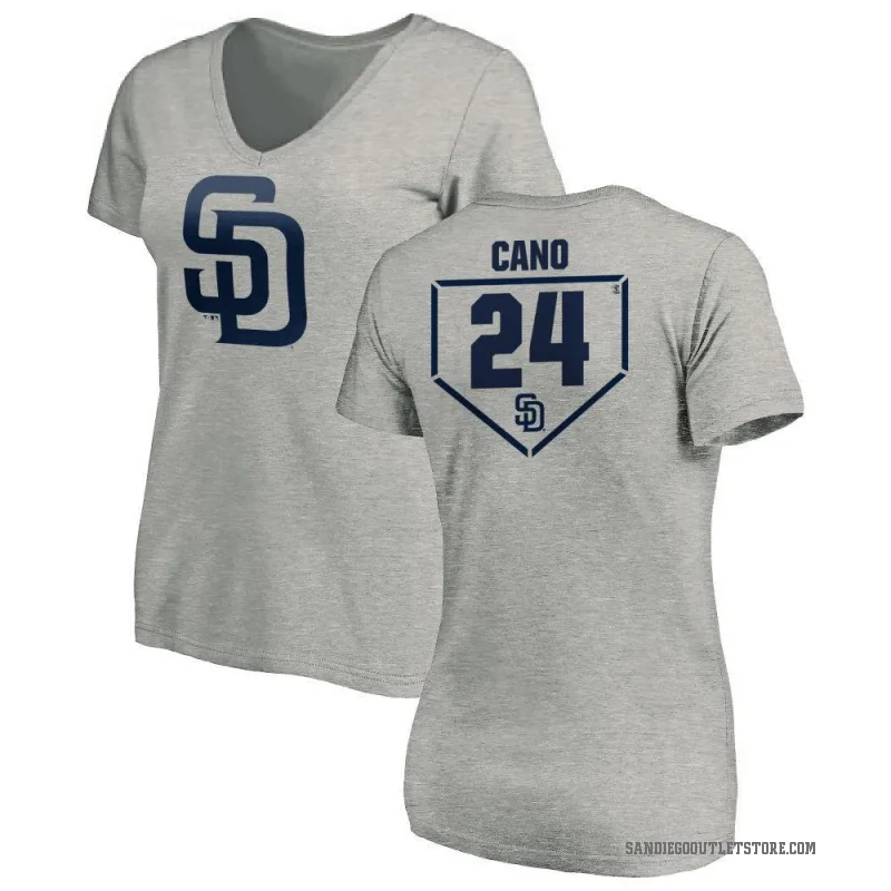 Robinson Cano Women's Gray San Diego Padres RBI Slim Fit V-Neck T-Shirt - Heathered
