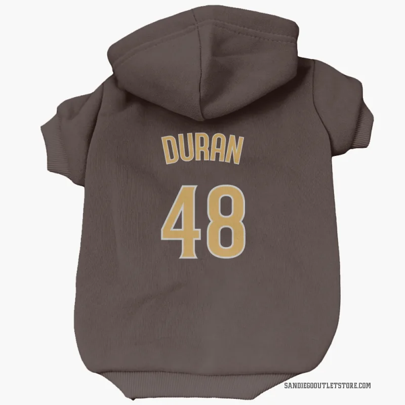 Rodolfo Duran  Brown San Diego Padres  Cat & Dog Pet Hoodie