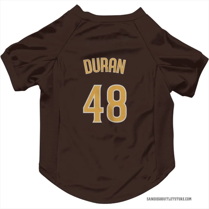 Rodolfo Duran  Brown San Diego Padres  Cat & Dog Pet Jersey