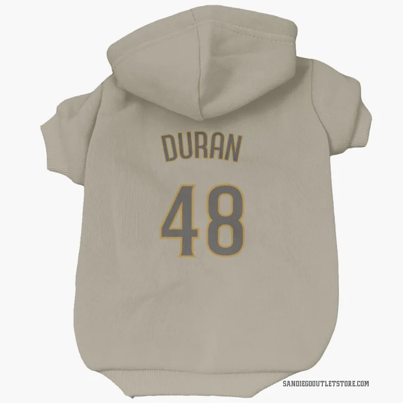 Rodolfo Duran  San Diego Padres   Tan Cat & Dog Pet Hoodie