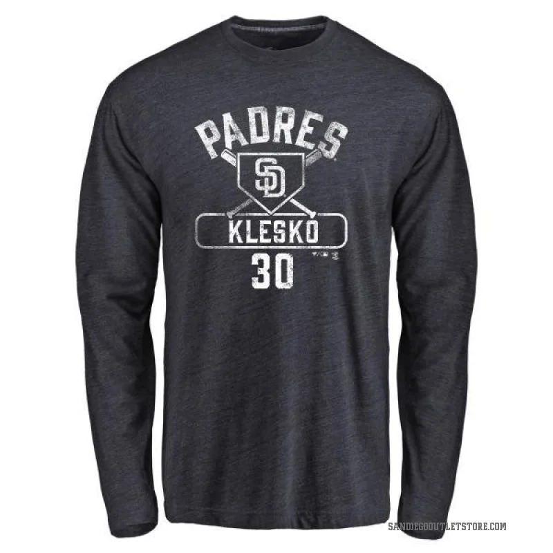 Ryan Klesko Men's Navy San Diego Padres Base Runner Long Sleeve T-Shirt -