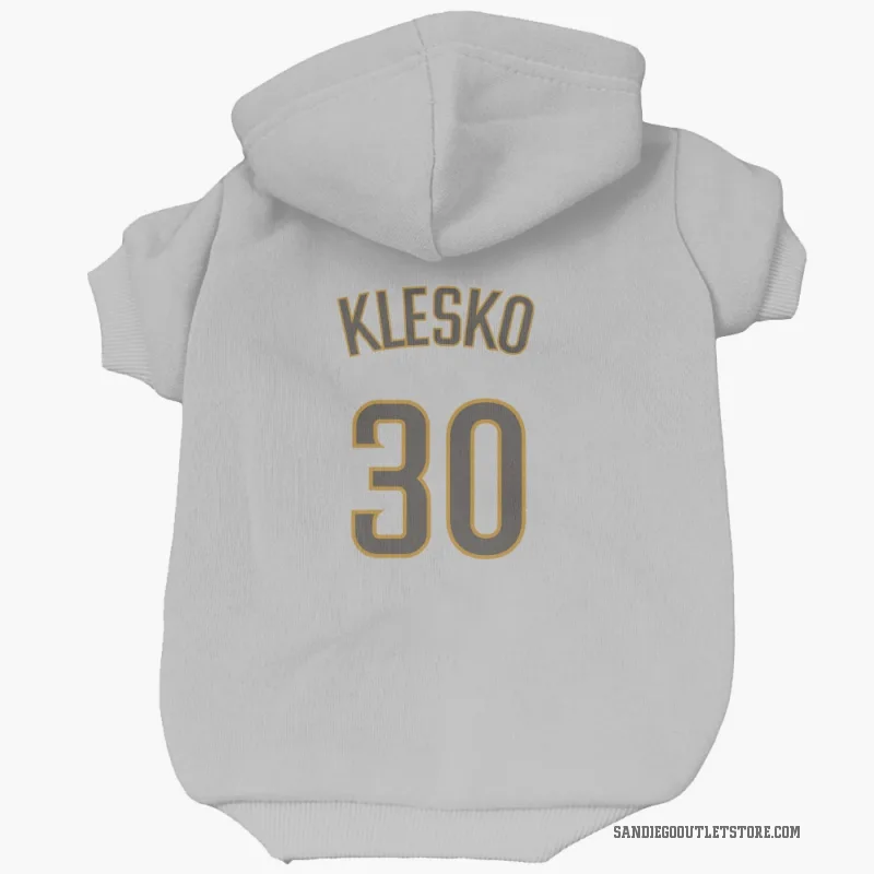 Ryan Klesko  White/Brown San Diego Padres  Cat & Dog Pet Hoodie