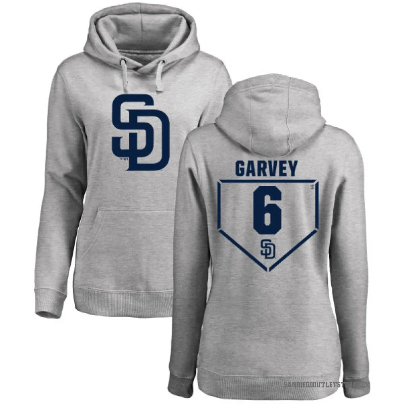 Steve Garvey Women's Gray San Diego Padres Branded RBI Pullover Hoodie - Heathered