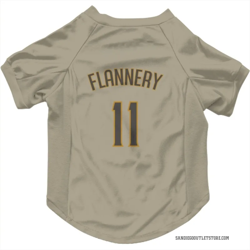 Tim Flannery  San Diego Padres   Tan Cat & Dog Pet Jersey