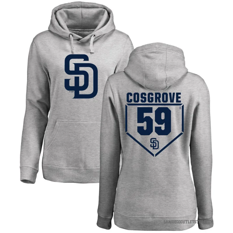 Tom Cosgrove Women's Gray San Diego Padres Branded RBI Pullover Hoodie - Heathered