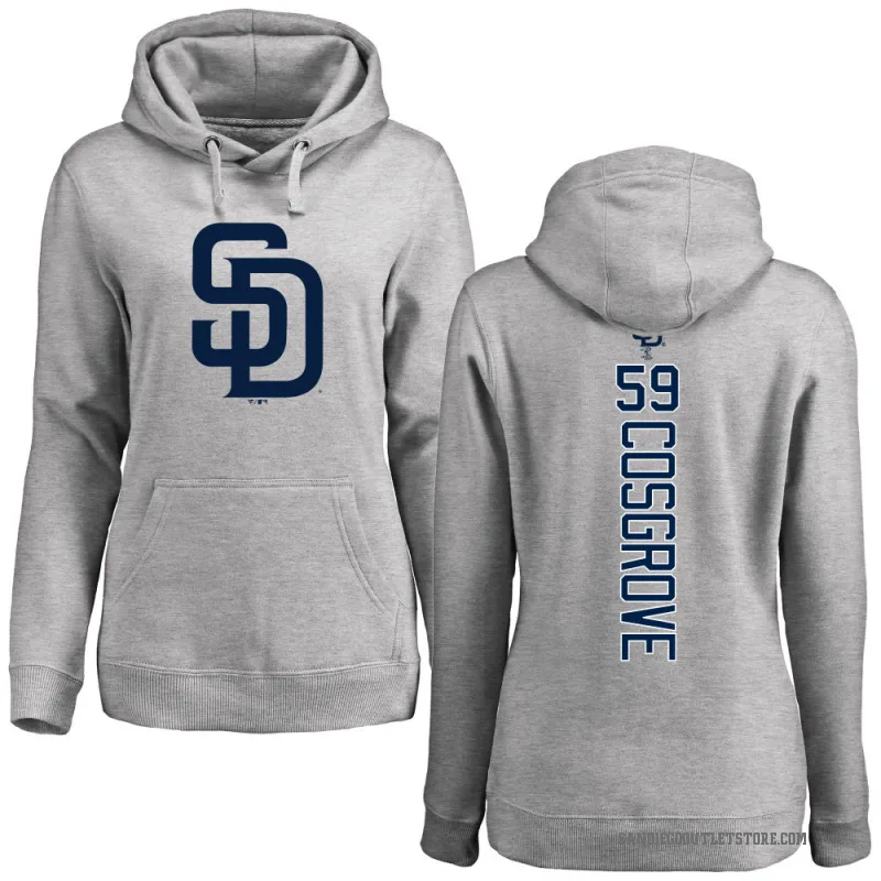 Tom Cosgrove Women's San Diego Padres Ash Backer Pullover Hoodie