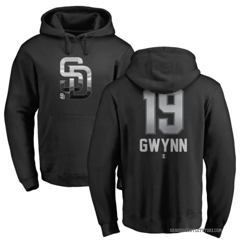 Tony Gwynn Men's Black San Diego Padres Branded Midnight Mascot Pullover Hoodie -