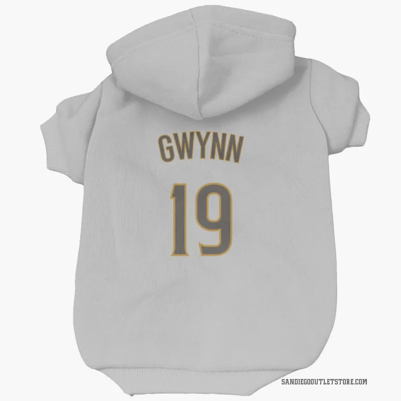 Tony Gwynn  White/Brown San Diego Padres  Cat & Dog Pet Hoodie