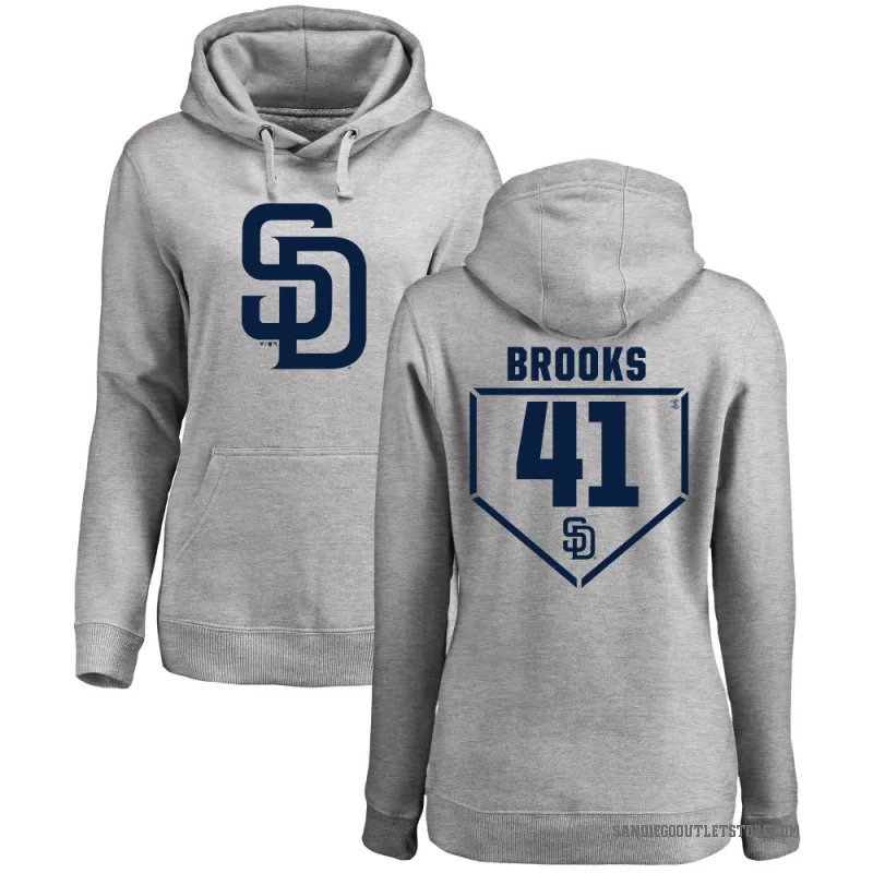 Trenton Brooks Women's Gray San Diego Padres Branded RBI Pullover Hoodie - Heathered