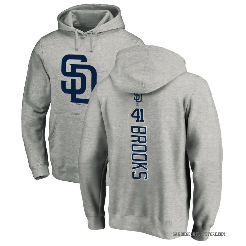 Trenton Brooks Youth San Diego Padres Ash Backer Pullover Hoodie