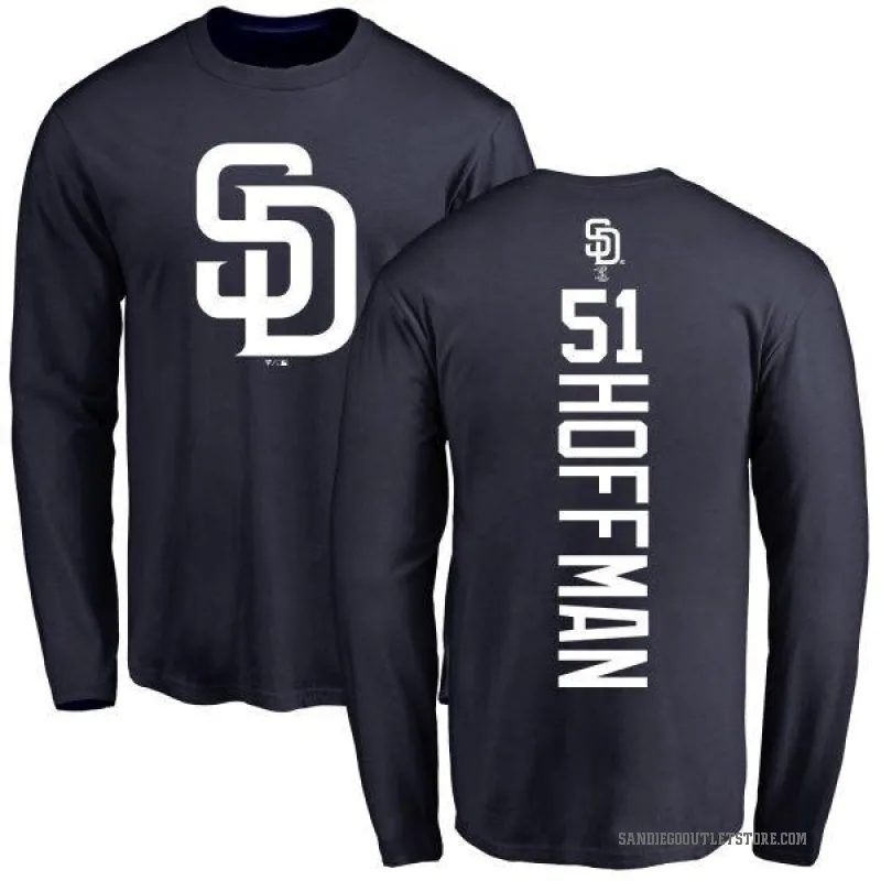 Trevor Hoffman Men's Navy San Diego Padres Backer Long Sleeve T-Shirt -