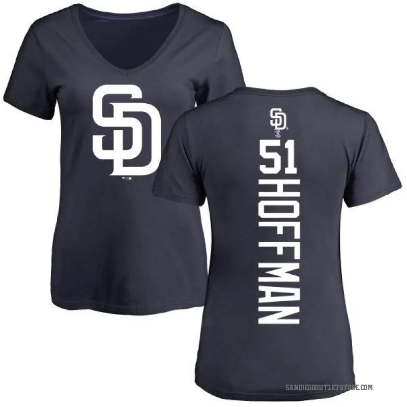 Trevor Hoffman Women's Navy San Diego Padres Backer Slim Fit T-Shirt -