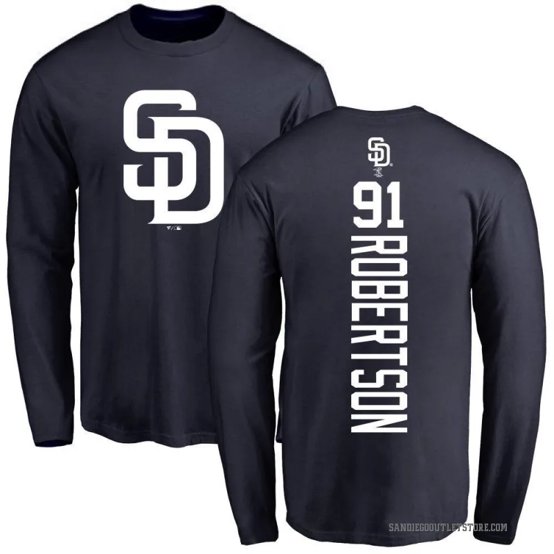 Tyler Robertson Men's Navy San Diego Padres Backer Long Sleeve T-Shirt -