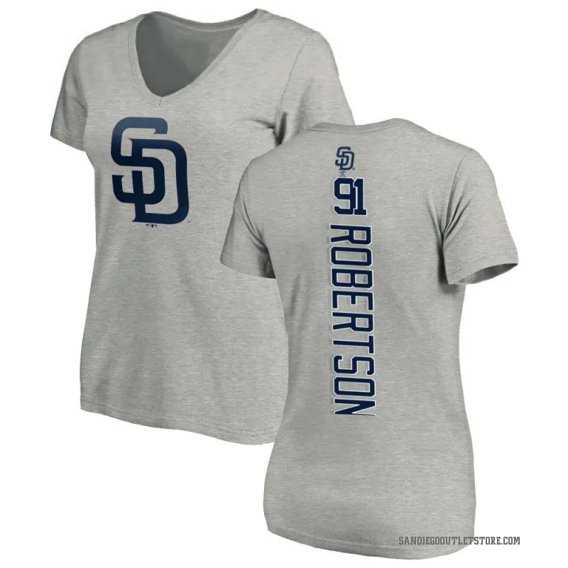 Tyler Robertson Women's Ash San Diego Padres Backer Slim Fit T-Shirt -