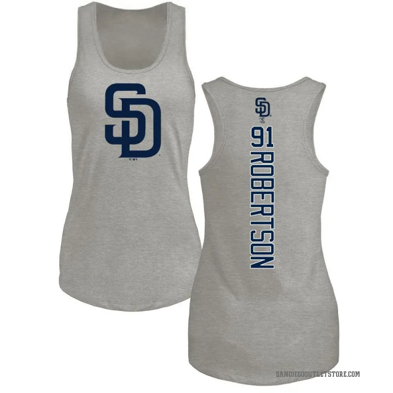 Tyler Robertson Women's Ash San Diego Padres Backer Tank Top -