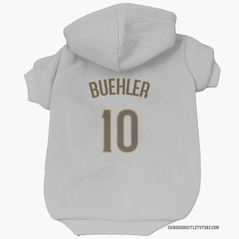 Walker Buehler  White/Brown San Diego Padres  Cat & Dog Pet Hoodie