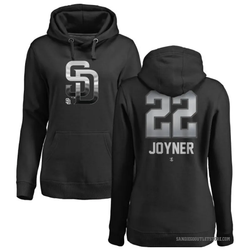 Wally Joyner Women's Black San Diego Padres Branded Midnight Mascot Pullover Hoodie -