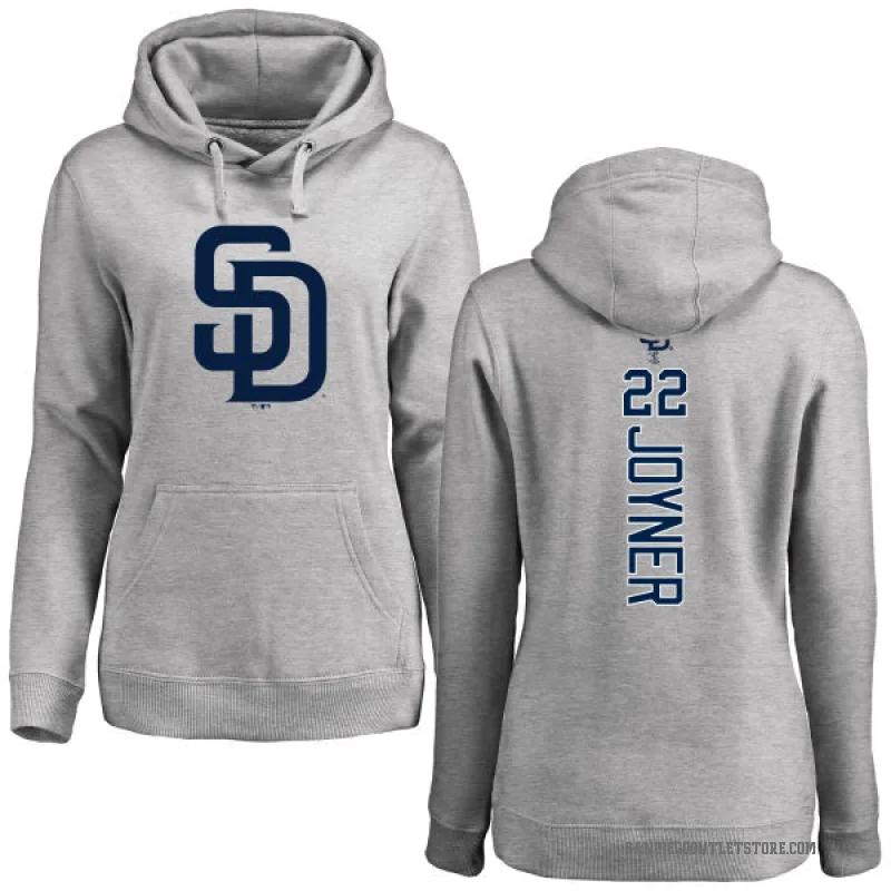 Wally Joyner Women's San Diego Padres Ash Backer Pullover Hoodie