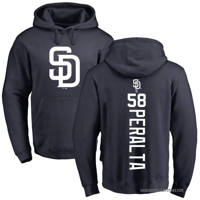 Wandy Peralta Men's Navy San Diego Padres Backer Pullover Hoodie
