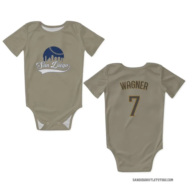 Will Wagner  San Diego Padres   Tan Newborn & Infant Bodysuit