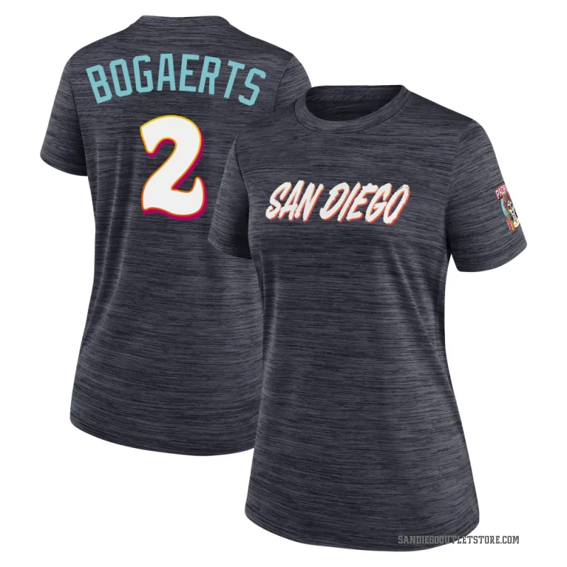Xander Bogaerts Women's San Diego Padres Obsidian 2026 City Connect Game Day Velocity T-Shirt