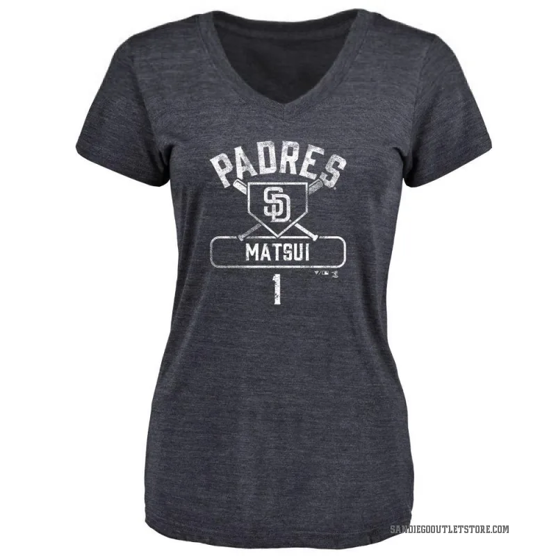Yuki Matsui Women's Navy San Diego Padres Base Runner T-Shirt -